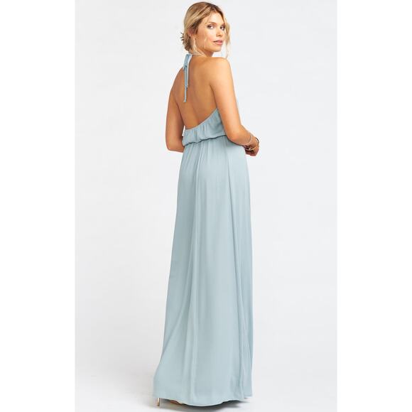 Show Me Your Mumu Heather Halter Maxi Dress in Silver Sage Crisp XXL NWT - Picture 7 of 7